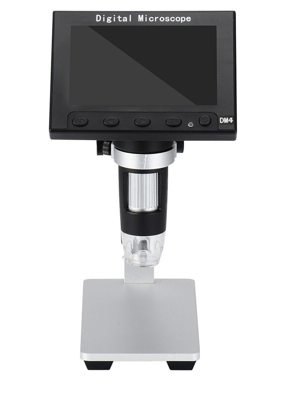 USB Digital Electronic Microscope DM4 4.3"LCD Display VGA Microscope with Stand
