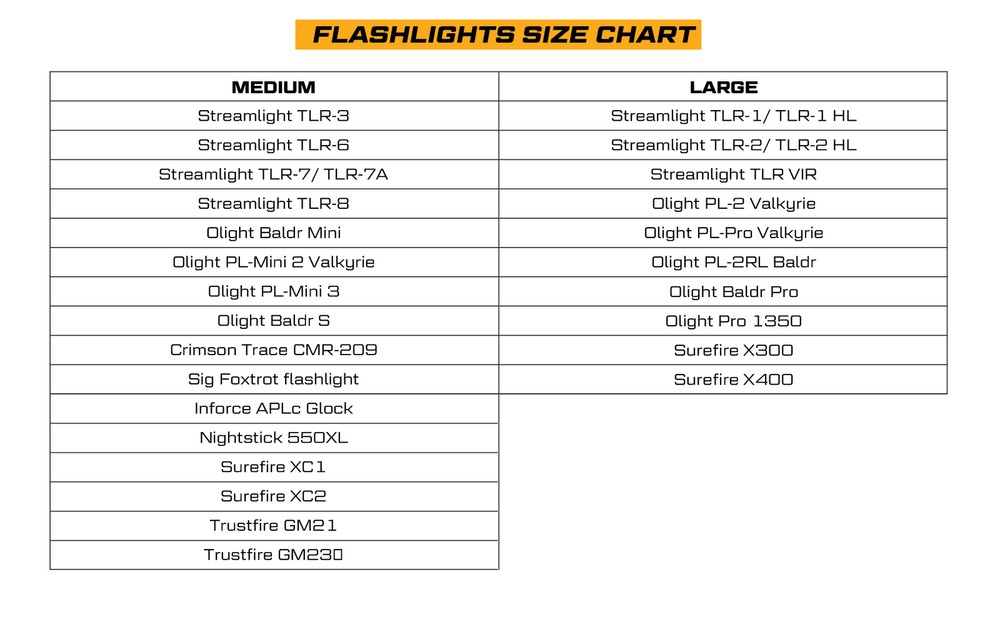 Orpaz Glock 45 T40PRO Medium Light Holster, Paddle