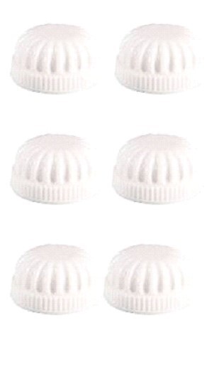 Mobile Home White Light Nut for Light Fixtures (6 Pack)