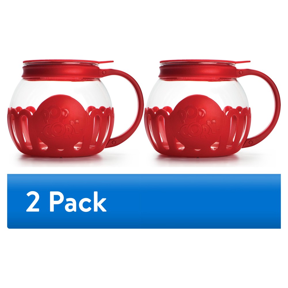 Tasty Microwave Popcorn Maker 1.5 Qt Red