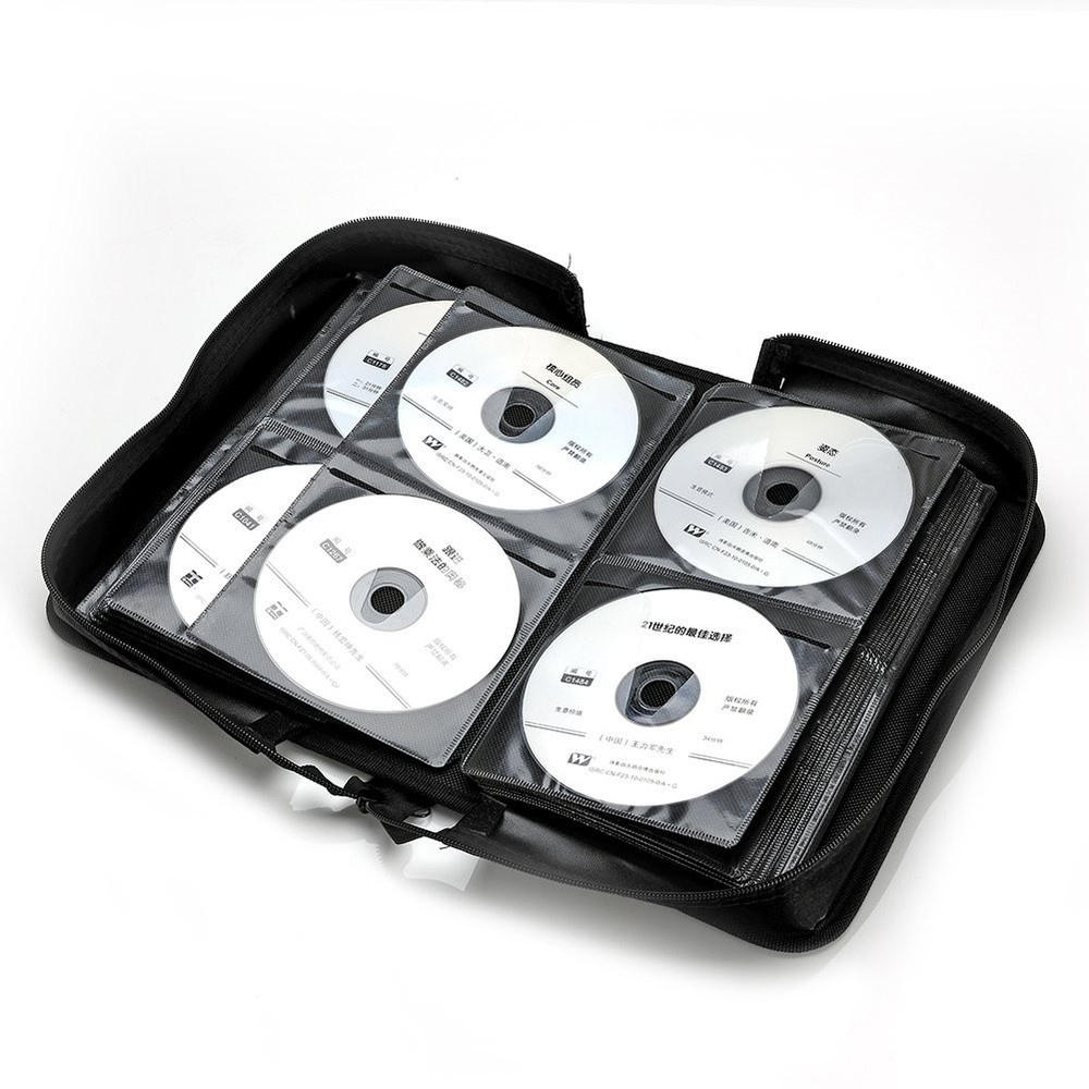 CCidea CD Case DVD Storage Holder, 128 Capacity Cases 128capacity, Black