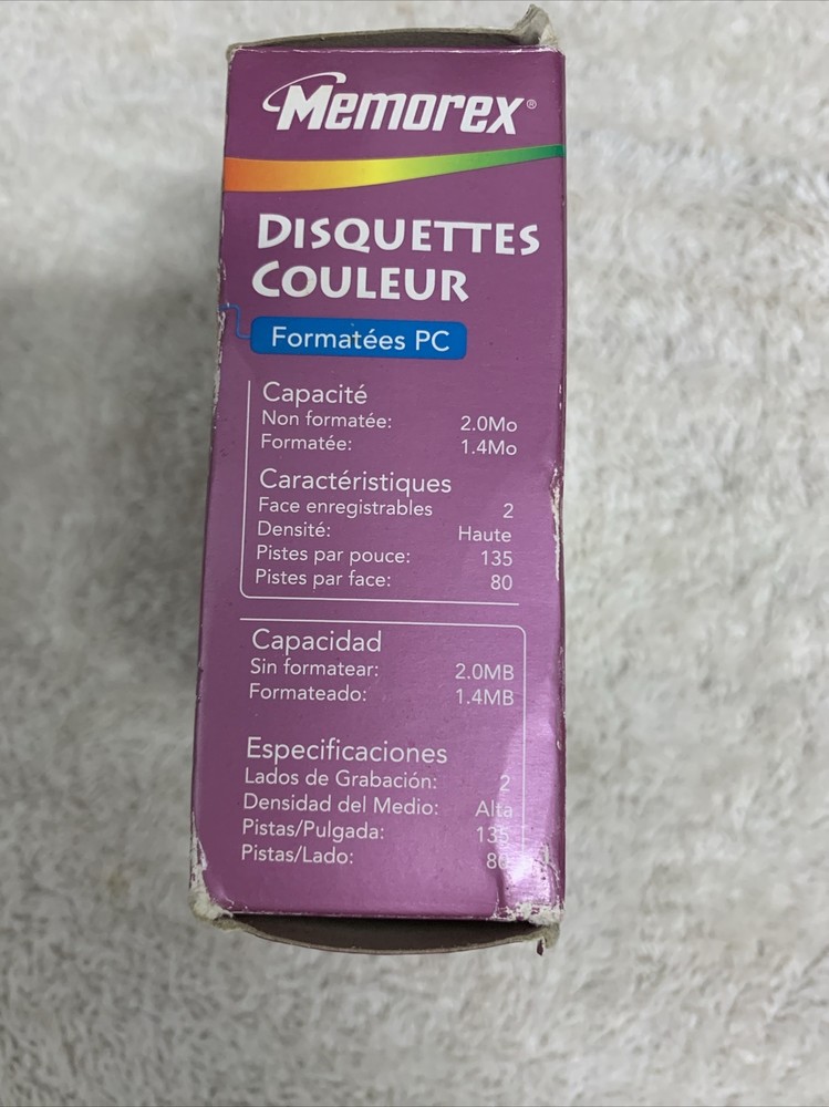 10 Pack Memorex 2HD 3.5" Computer Diskettes PC Format Cool Disks New Open Box