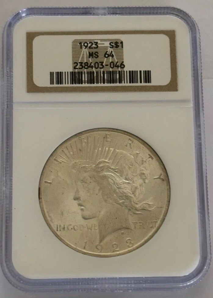 1923 Peace Dollar NGC MS64 And Very Nice