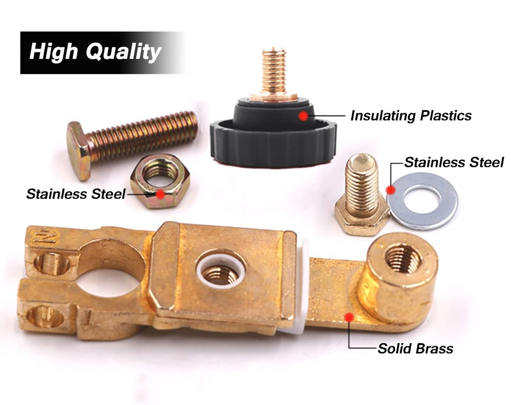 Top Post Battery Disconnect Switch - Quick Cut Off Black