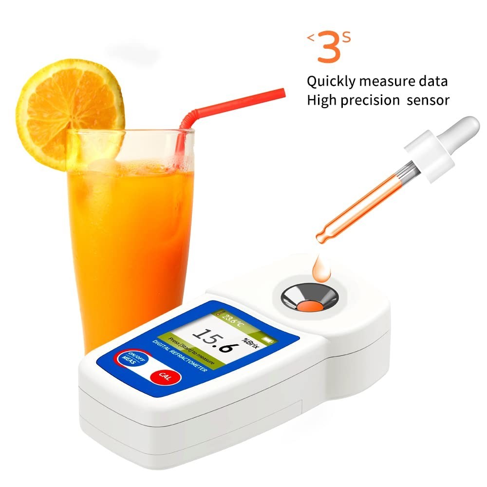 Waterproof Digital Brix Meter with Automatic Temperature Compensation for Juices