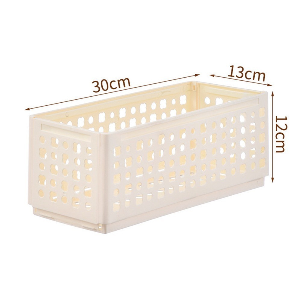 Plastic Folding Basket for Snack Storage Desktop Organizer for Office Use