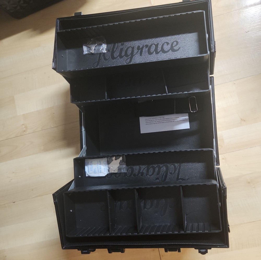 Joligrace Makeup Train Case Professional Cosmetic Organizer Aluminum Storage ...