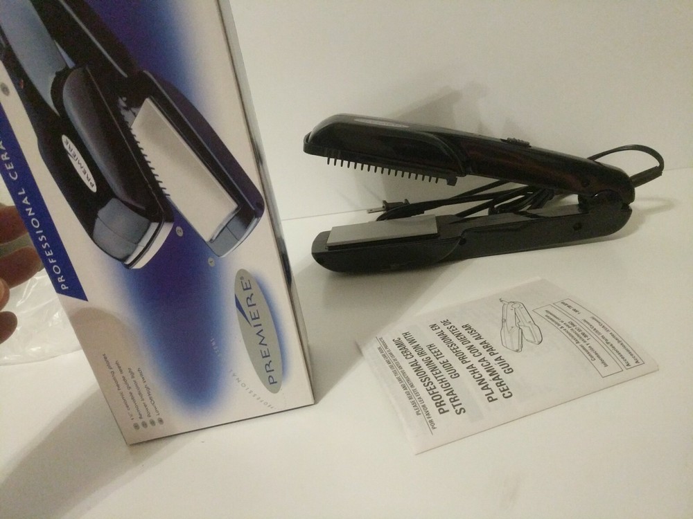 Premier Professional ceramic straighting iron. With removable guide teeth Curle