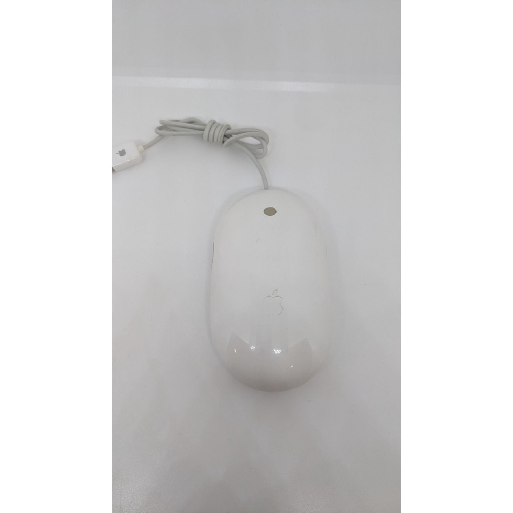 Apple A1152 White USB Scroll Wheel Wired Optical Mouse Works Great