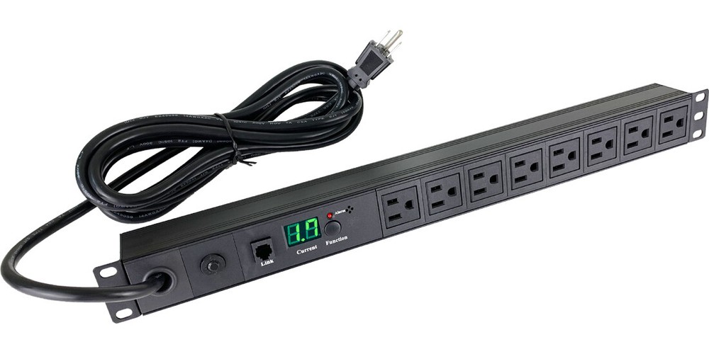 Professional Power Strip W/h Power Overload Alarm + Buzzer + Current Meter Panel