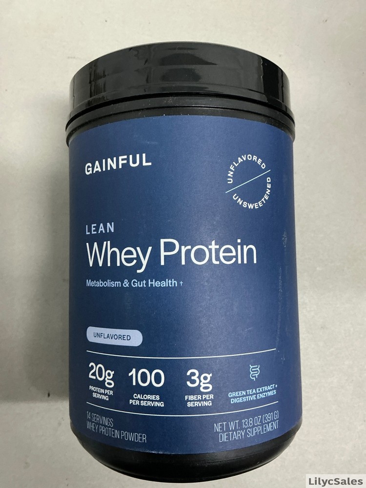 Gainful Lean Whey Protein Powder - Unflavored 14 Servings