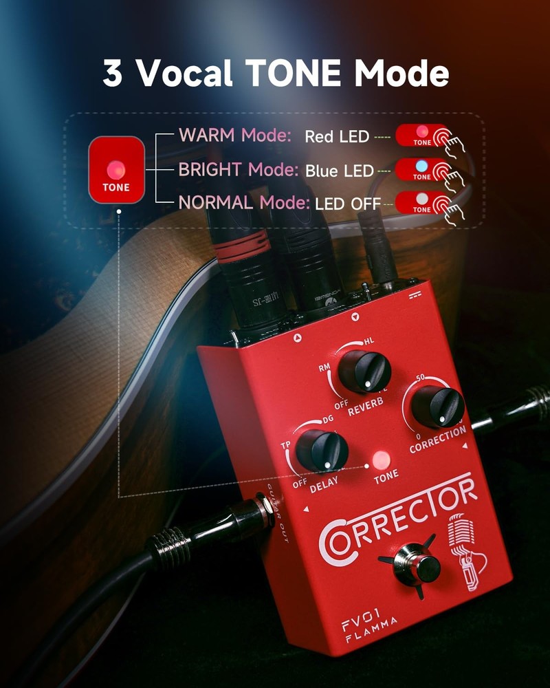 FLAMMA FV01 Vocal Effects Processor Pitch Correction