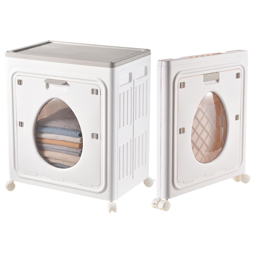 Laundry Basket with Wheels, Laundry Hamper Clothes Hamper, Rolling Laundry Baske
