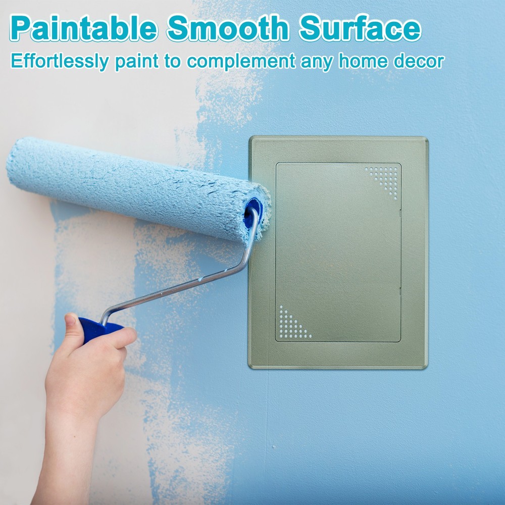 1-Pack Access Panel for Drywall, 7x5" Plastic [Gold Tone, Ventilated Rectangle]