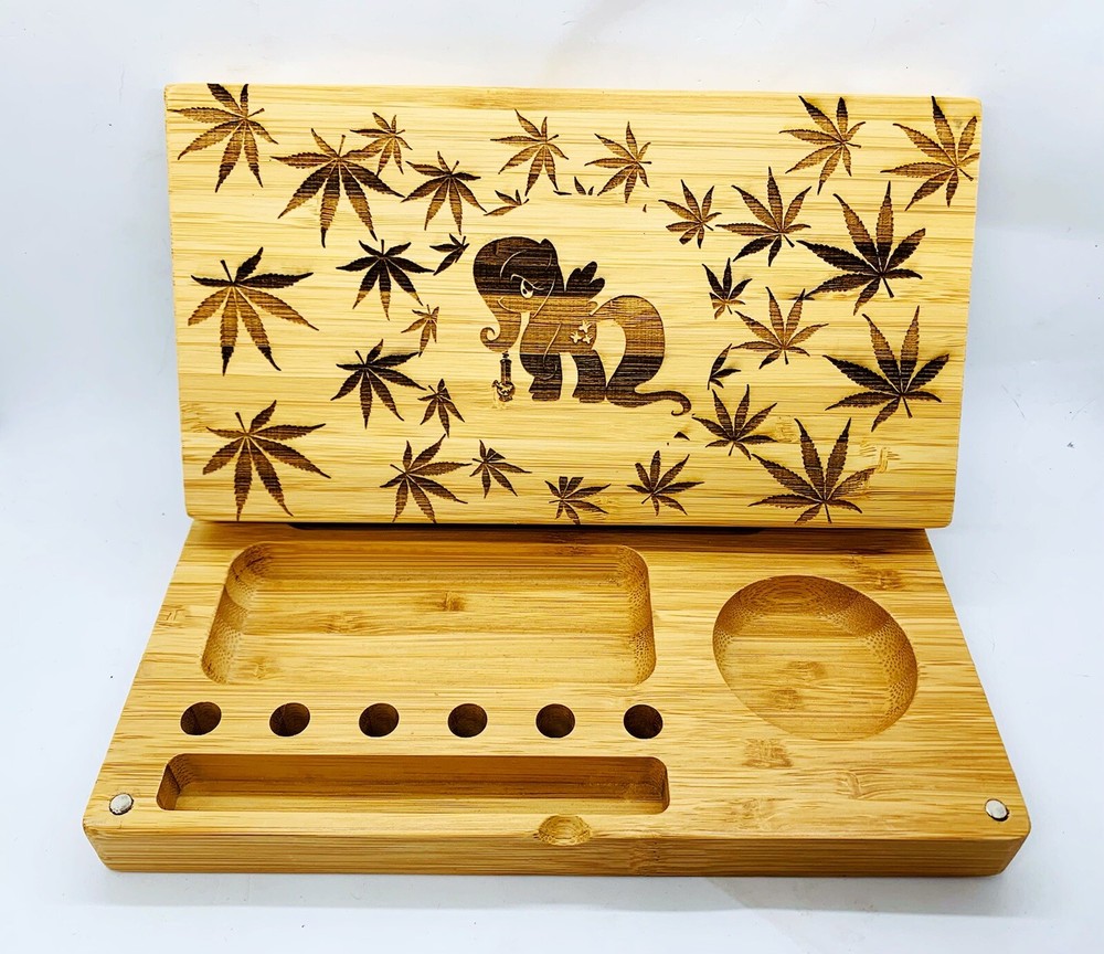 My little pony laser engraved Bamboo high quality rolling tray Custom gift