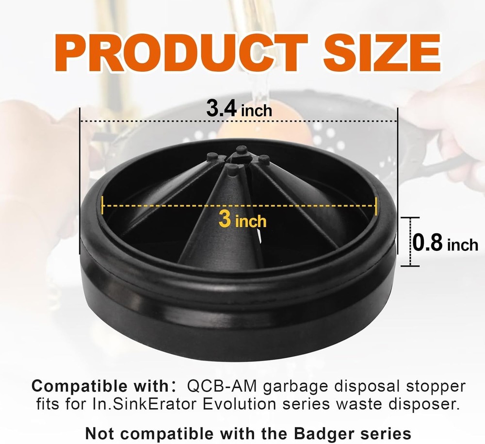 Garbage Disposal Splash Guards 3 3/8" Kitchen Sink Splash Guard QCB-AM Garbage