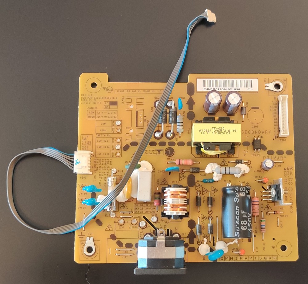 Monitor Power Supply Board w/ Cable [EAX64998605(1.2)]
