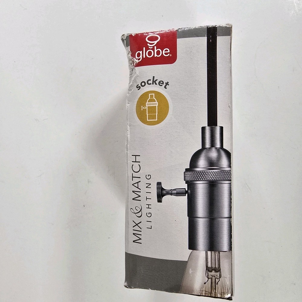 Brushed Steel Finish E26 Globe Mix And Match Lighting Light Socket