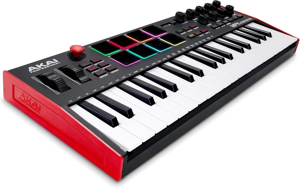 Versatile MPK Mini Plus MIDI Controller - 37 Keys, 8 Pads, Built-in Sequencer