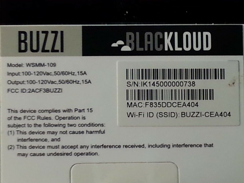 Blackloud Buzzi Smart Wireless Switch, White Wi-Fi Outlet Built in Micro USB