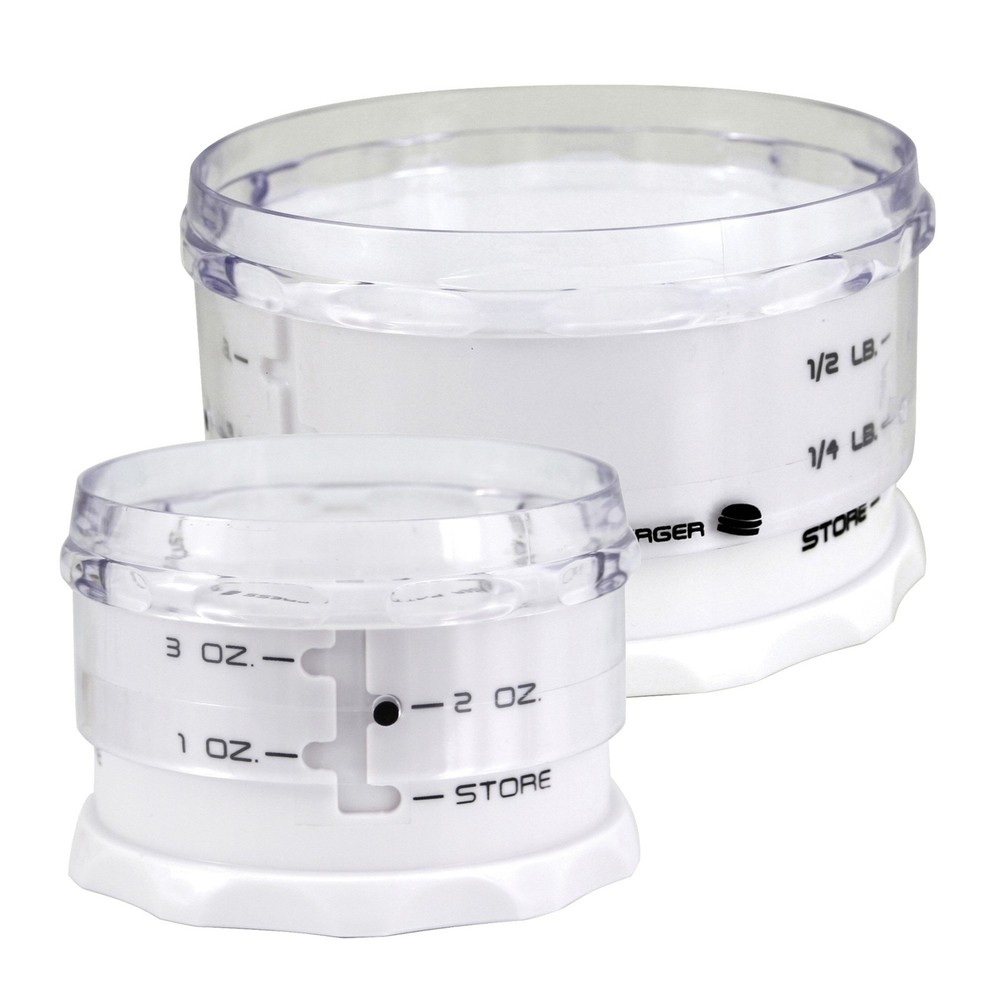 Adjust-A-Burger Press Set, Plastic, 2-Piece, White