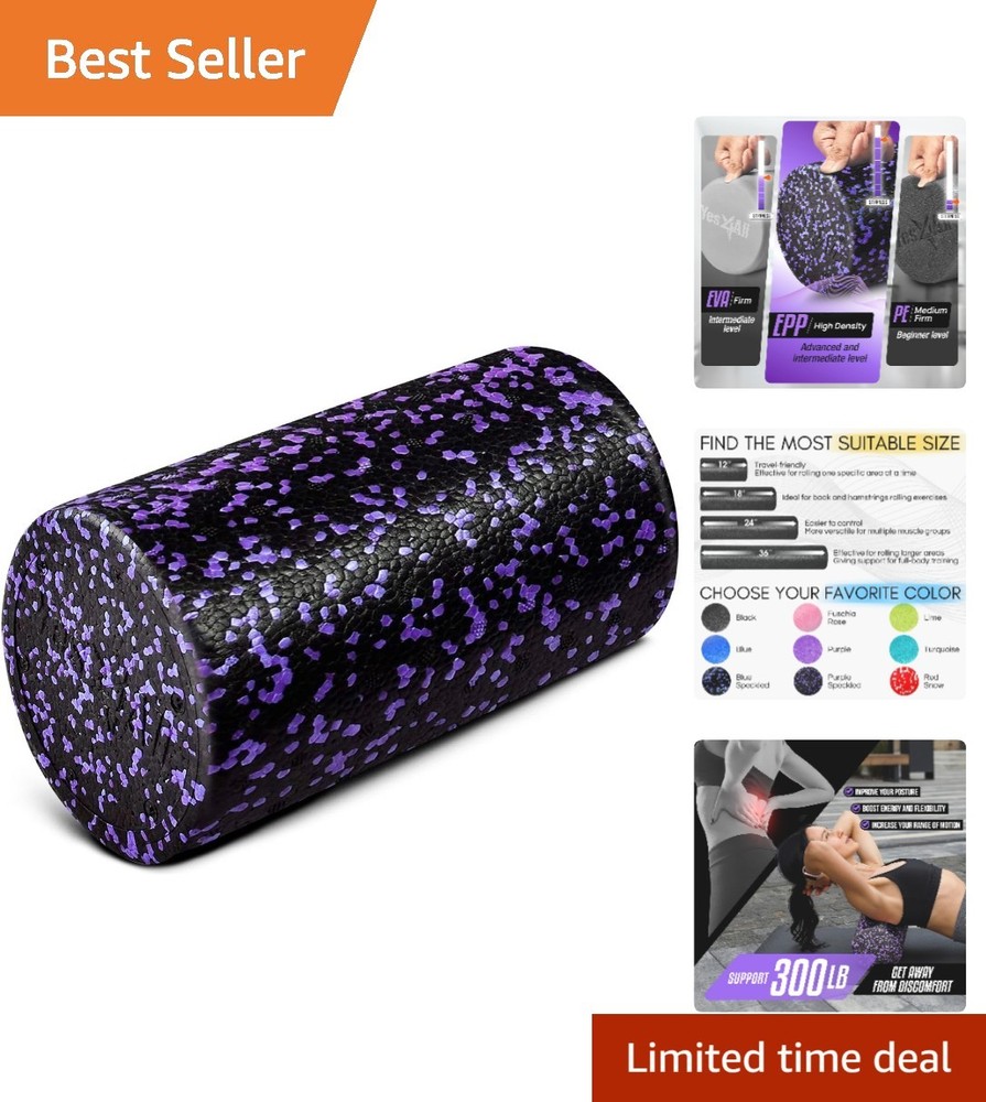 Versatile EPP Foam Roller (12'' Purple) for Enhanced Mobility & Flexibility
