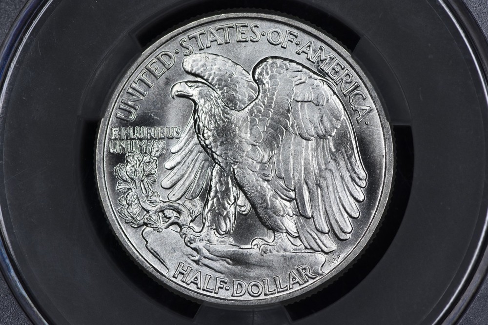 1942 Walking Liberty Half Dollar CAC MS 64 - Blast White