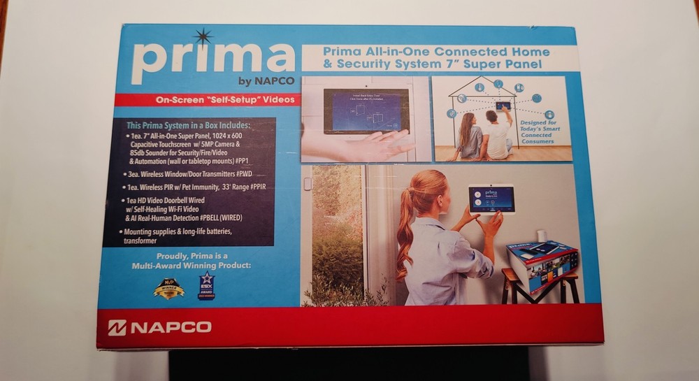 Napco PRIMA All In One Home Security System With 7" Super Panel Open Box NEW