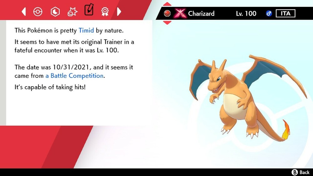 Event Charizard Champion For Pokemon Sword & Shield