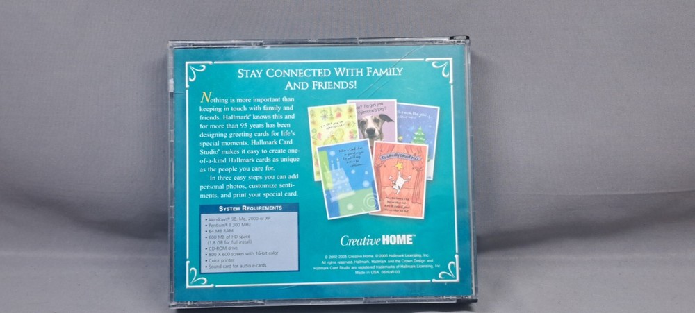 Hallmark Card Studio 2006 PC 3 CD-ROMs Creative Home for Windows 98/Me/2000/XP