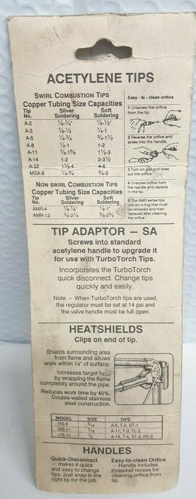 TurboTorch Acetylene Tip A-8TL