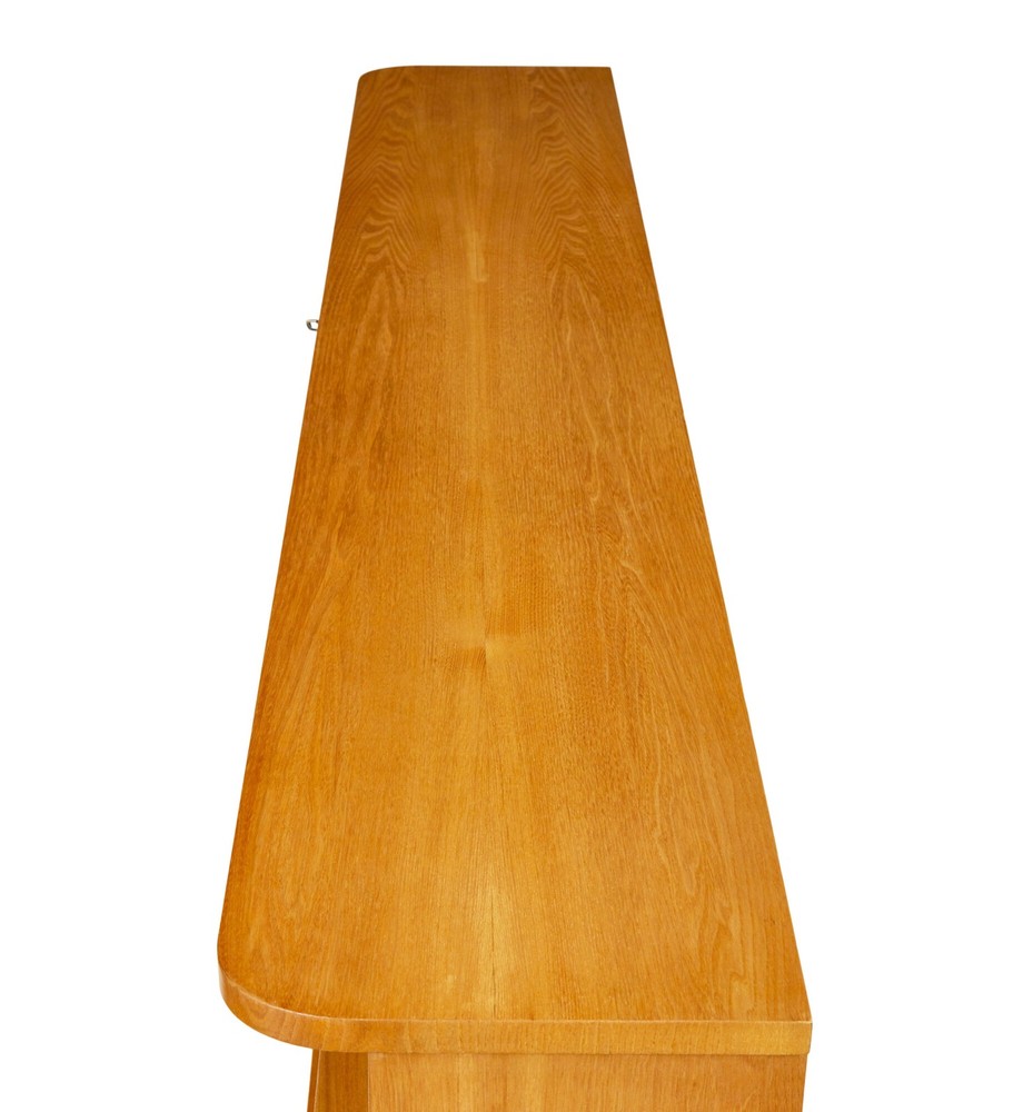 SWEDISH MID CENTURY ELM LOW OPEN BOOKCASE
