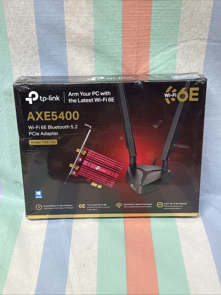 TP-Link Archer TXE75E AXE5400 Wi-Fi 6E Bluetooth 5.2 PCIe Adapter - SEALED!