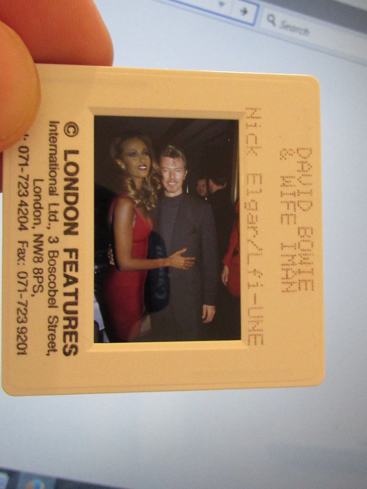 Original Press Promo Slide Negative - David Bowie & Iman - 1990's