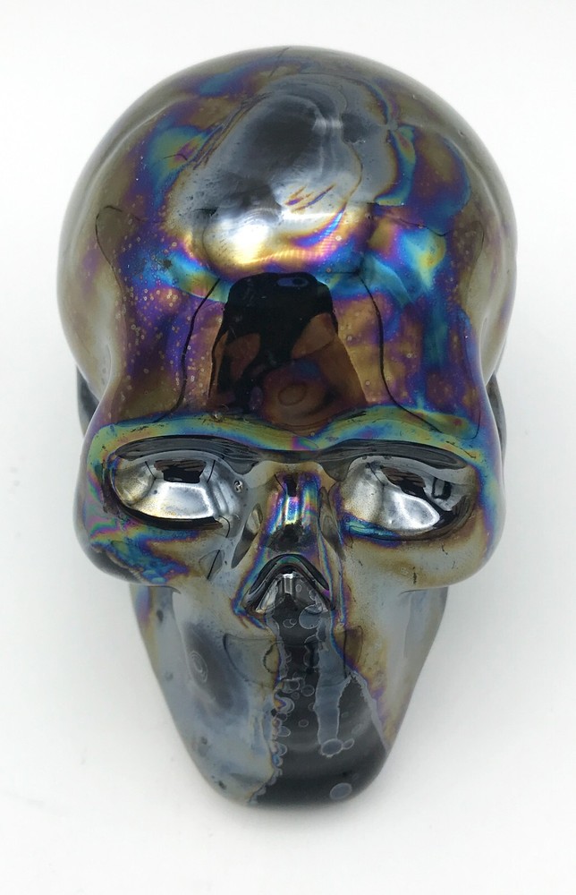 Skull -- Pearlized Iridescent Ceramic