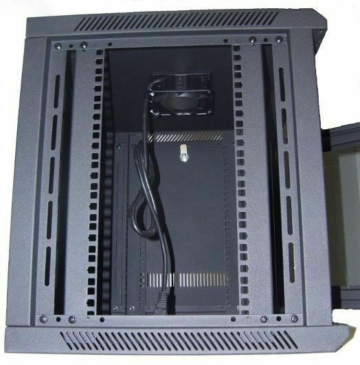 9U IT Wall Mount Network Server Data Cabinet Rack Locking Lock & Key - 18" Deep