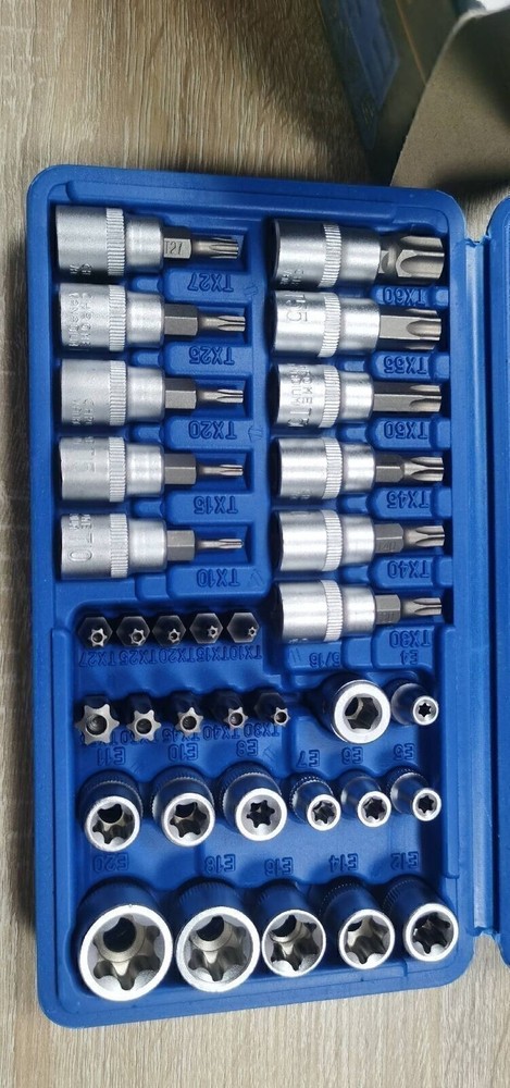 34Pcs Drive Male Female Torx Star Bit Socket E-socket Set Handheld Tool Case US