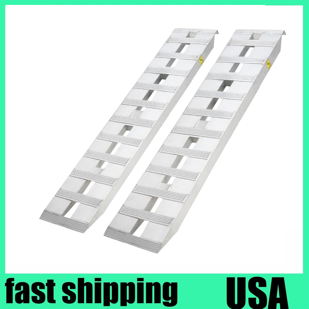 Heavy Duty Aluminum Loading Ramps W/Top Hook ATV Truck Trailer Ramp 60/72/84/94"