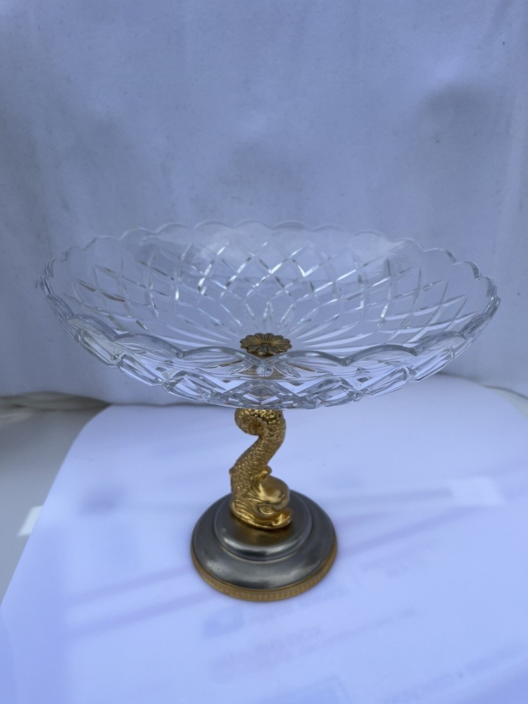 Val Saint Lembert Signed Crystal Vase
