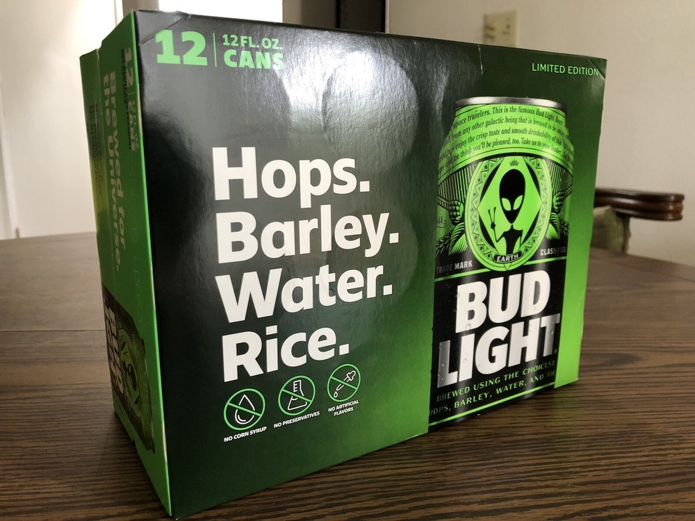 Budweiser Alien Area 51 12 Pack Beer Carton - Empty Box Limited Edition PROP