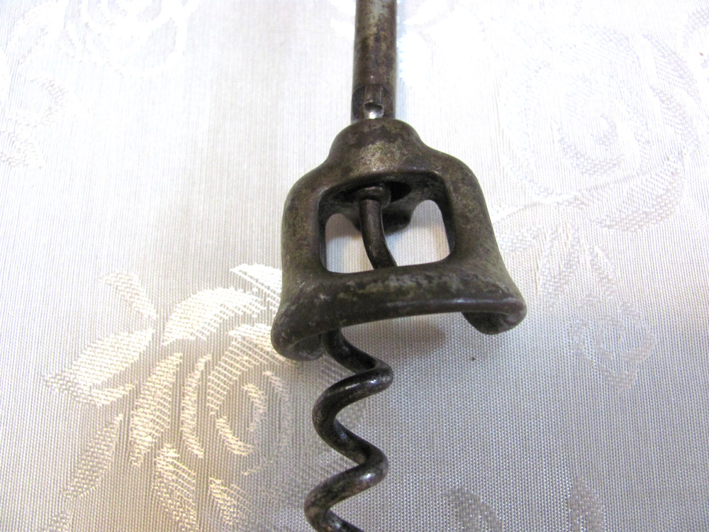 Antique Wood Handled Corkscrew Nice!!!!
