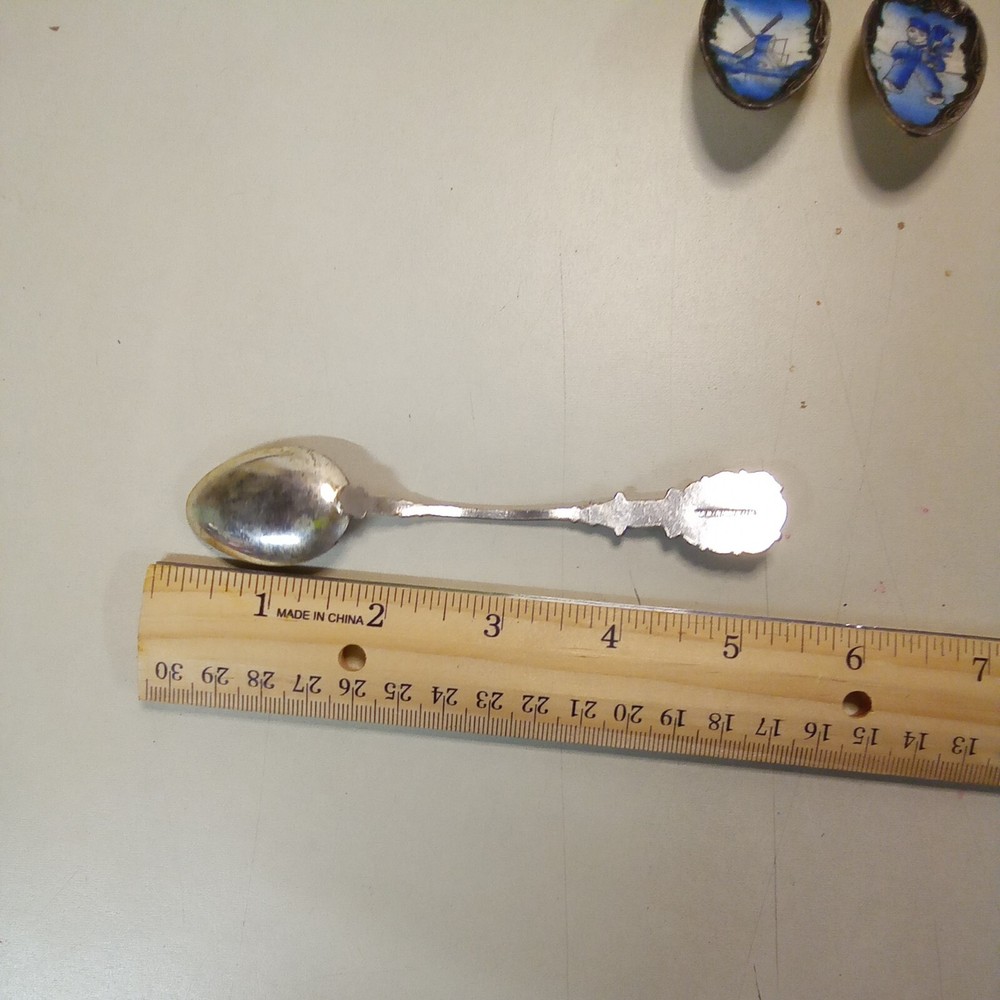 Czesuoslavia Painted Silver Plated Teaspoons