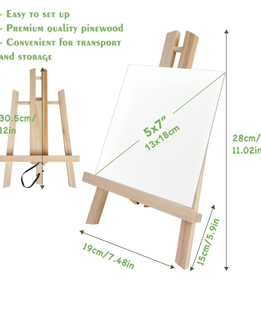 CONDA 12 Pack 11.8" Tabletop Easel, Portable A-Frame Tripod Tabletop Easel Se...