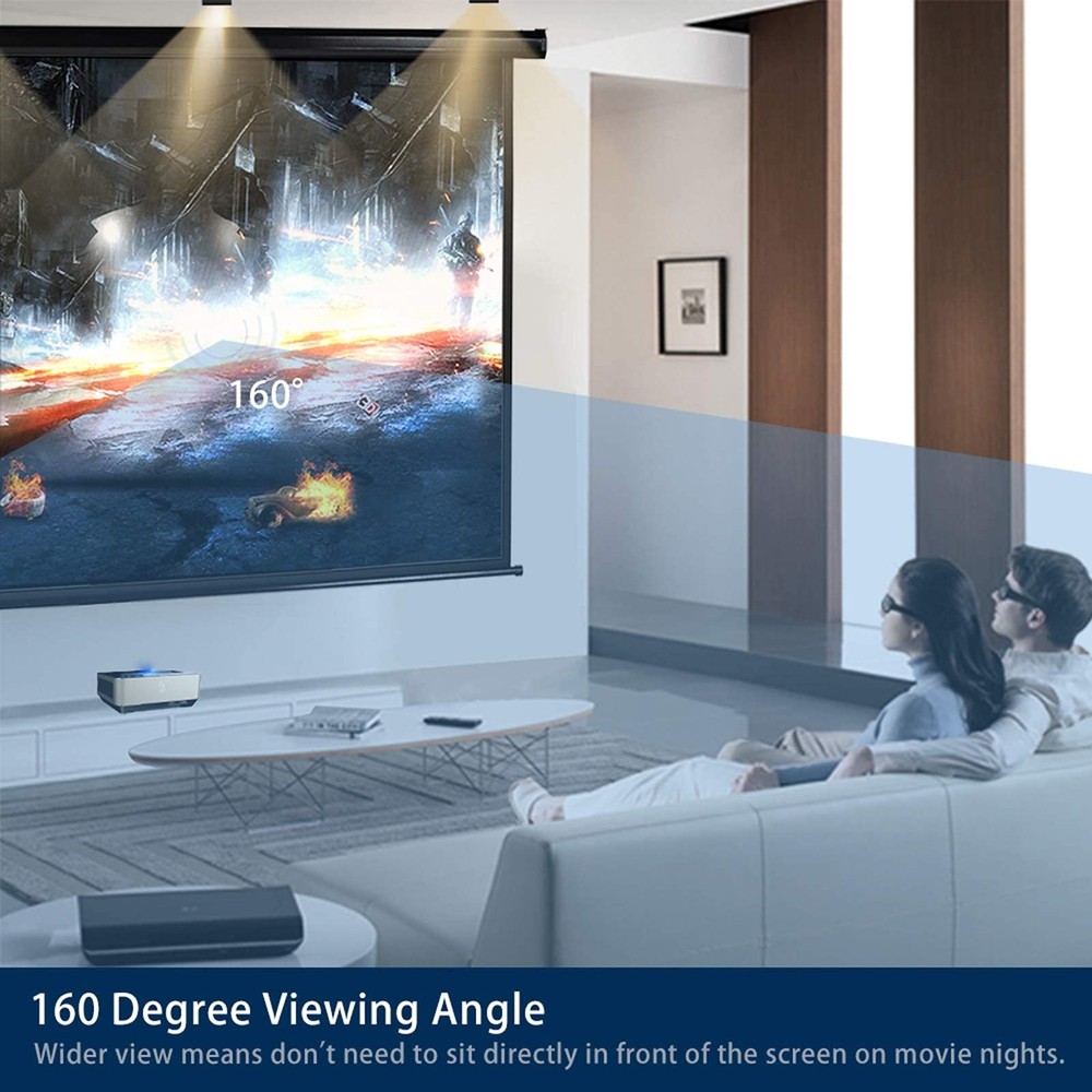 120" Motorized Projector Screen Electric Diagonal Automatic Projection 4:3 HD...