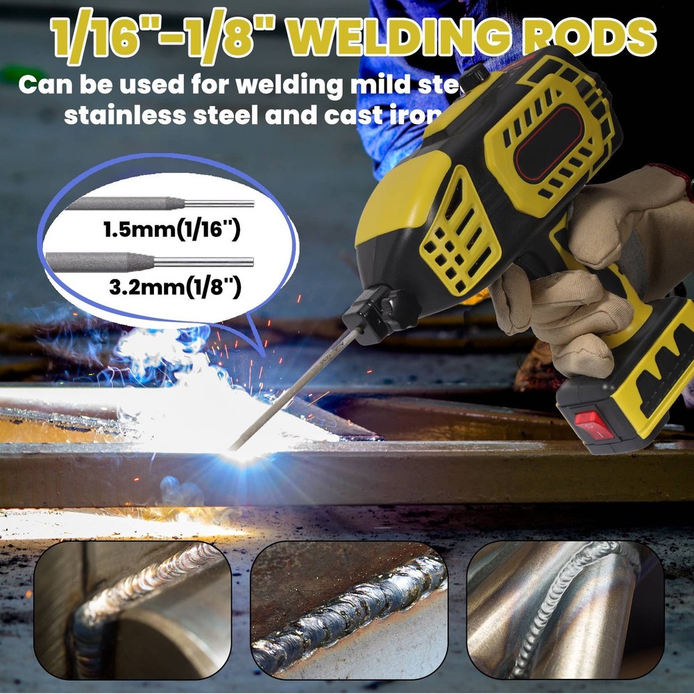 110V Handheld Welding Machine Versatile Welding Kit with Welding Mask - Yellow