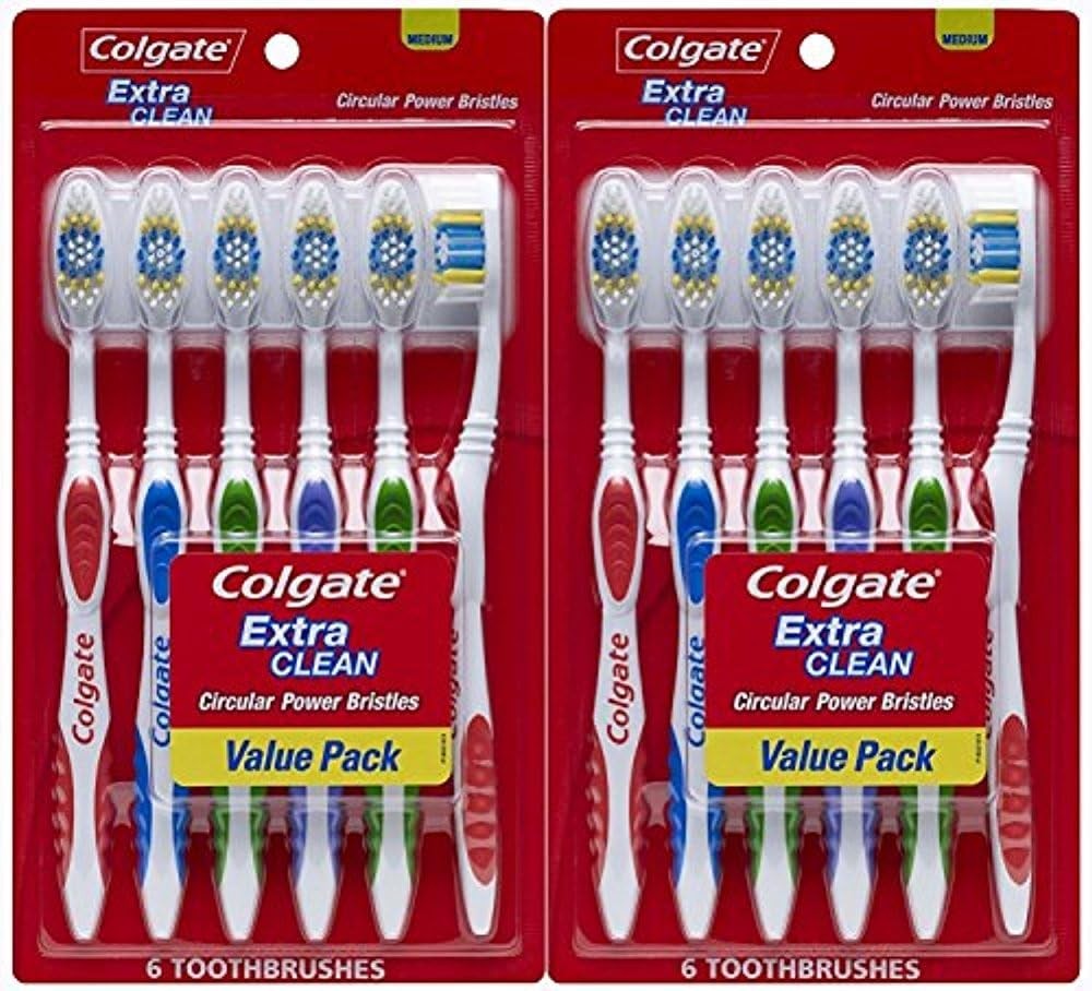 Coate Extra Clean Full Head, Medium Toothbrush, Style May Vary
