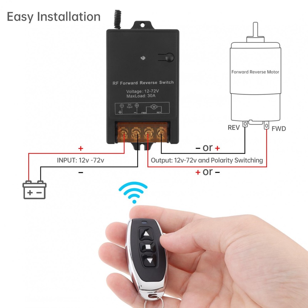 Forward Reverse Switch with Remote 30A for Motor Linear Actuator Controller