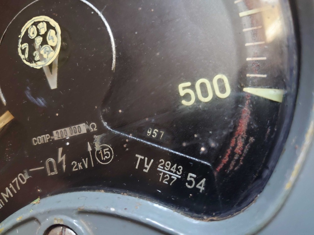Vintage Phosphorescent Voltmeter M170 USSR, 1957