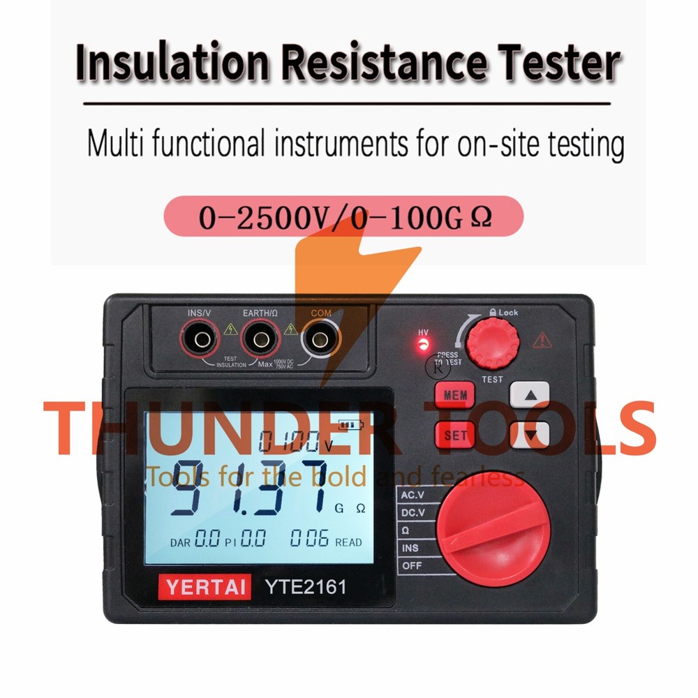 Thunder Tools YERTAI Digital Insulation Resistance Tester