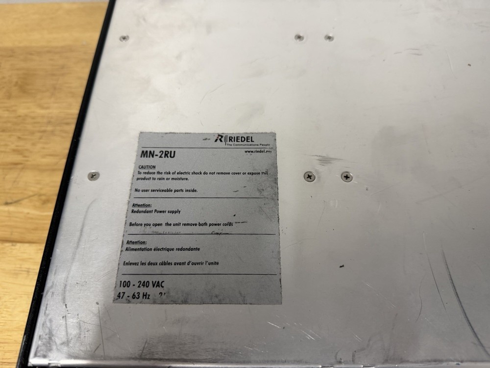 Riedel MediorNet MN-2RU Rackmount Modular Mainframe